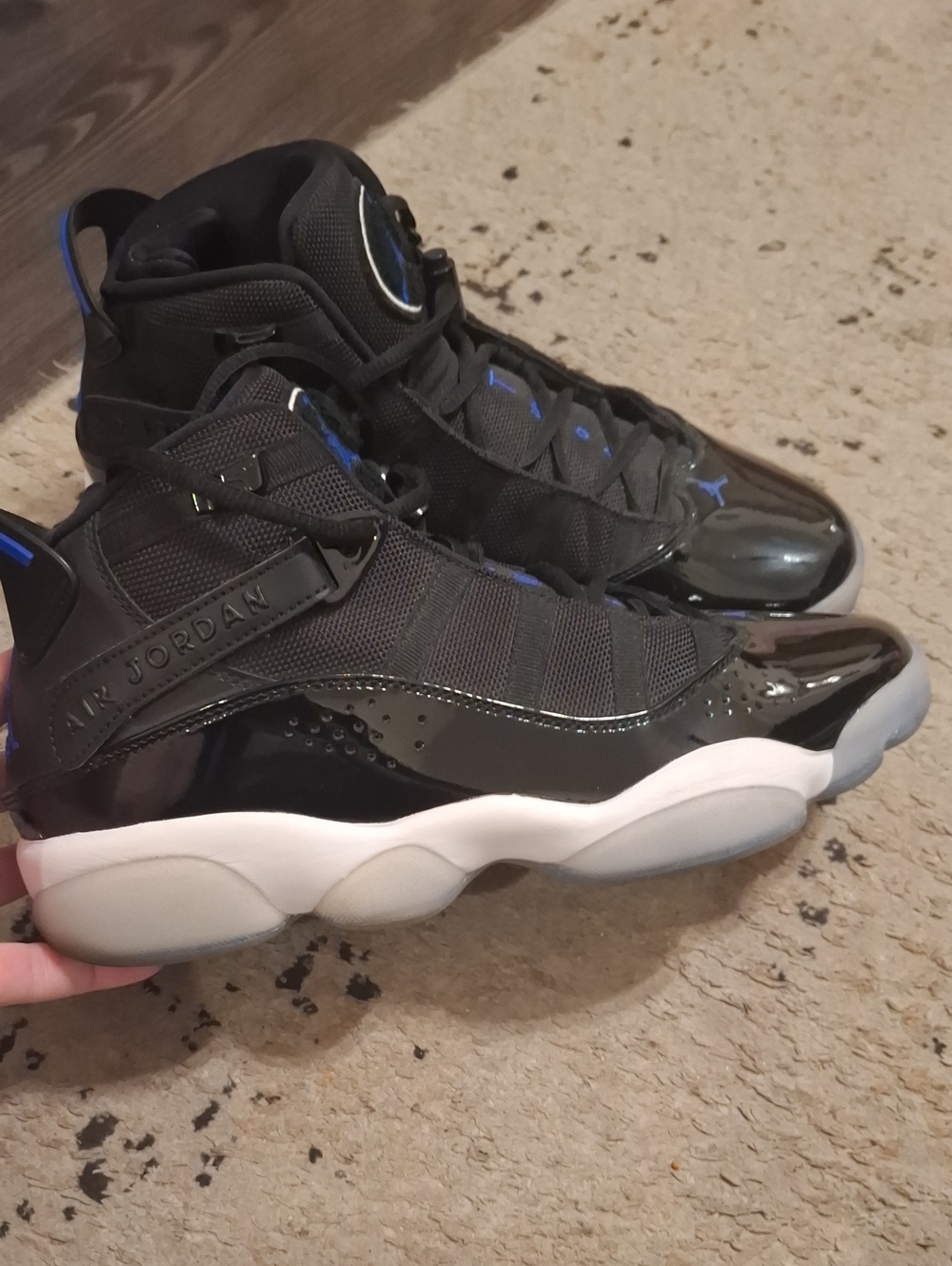 Jordan 6 Rings Space Jam Black Blue Size 9.5